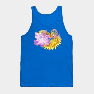 Joyful Orchid & Sunflower Dragons Tank Top